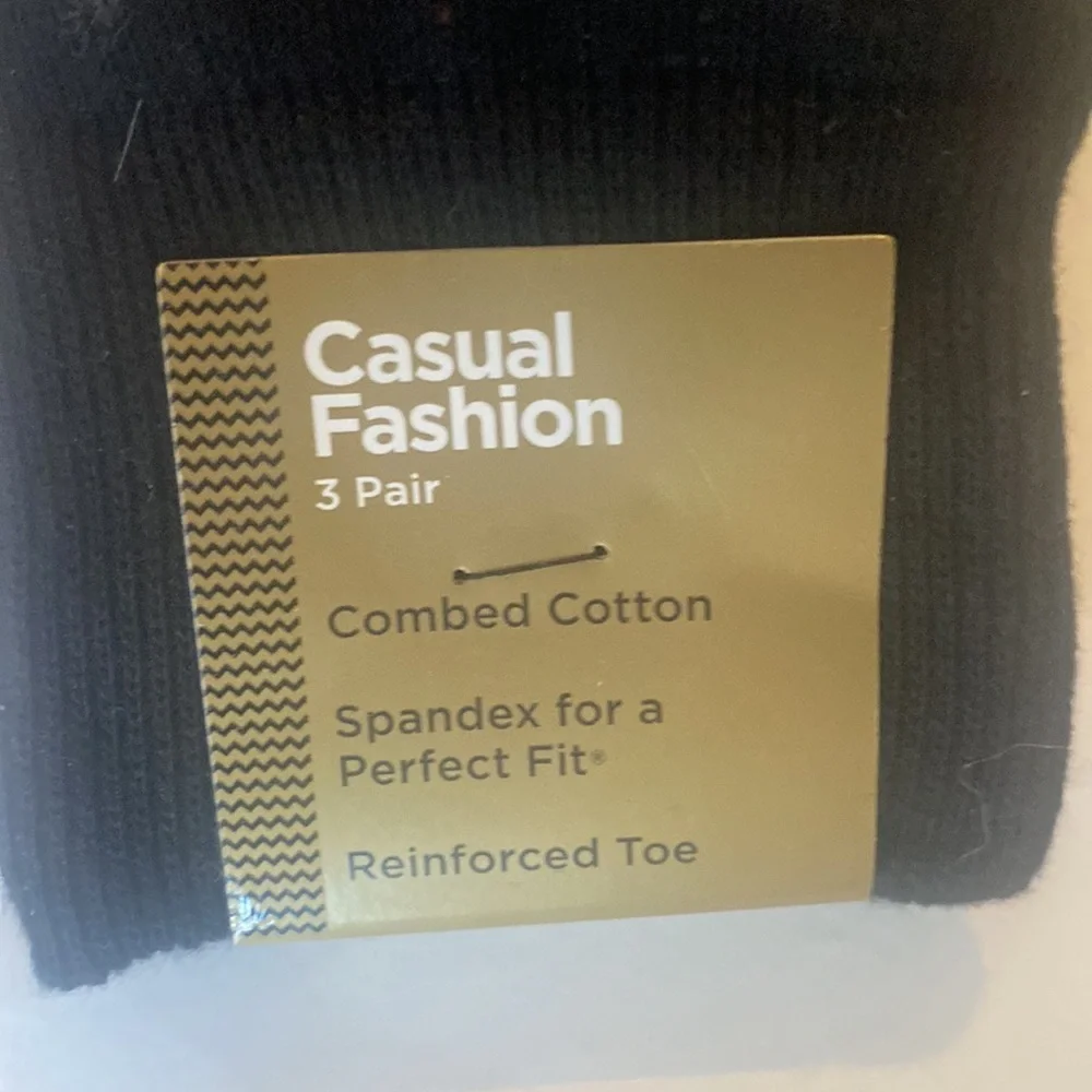 GOLD TOE 3p Casual Fashion Socks Gray Black Ribbed Argyle $18